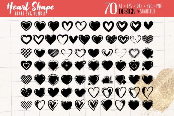 Heart Svg Bundle Heart Icons Heart Shape